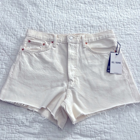NWT RE/DONE 90s Low Slung Short in Vintage White - Picture 6 of 9
